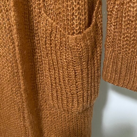 NWOT - Beautiful long sleeve rust/brown/gold maxi sweater/jacket, size L - Picture 8 of 16